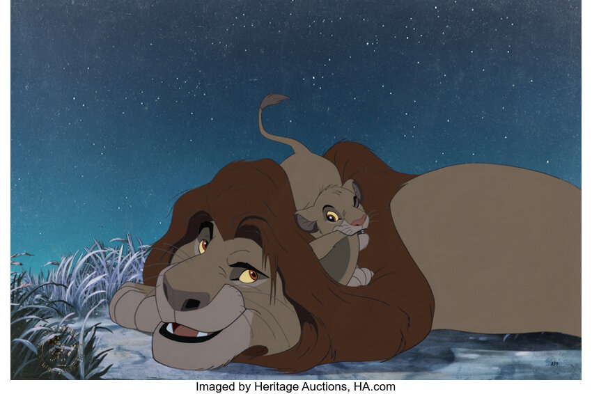 The Lion King Mufasa and Simba Employee-Exclusive Limited Edition Cel Artist's Proof #AP1 (Walt Disney, 1994)