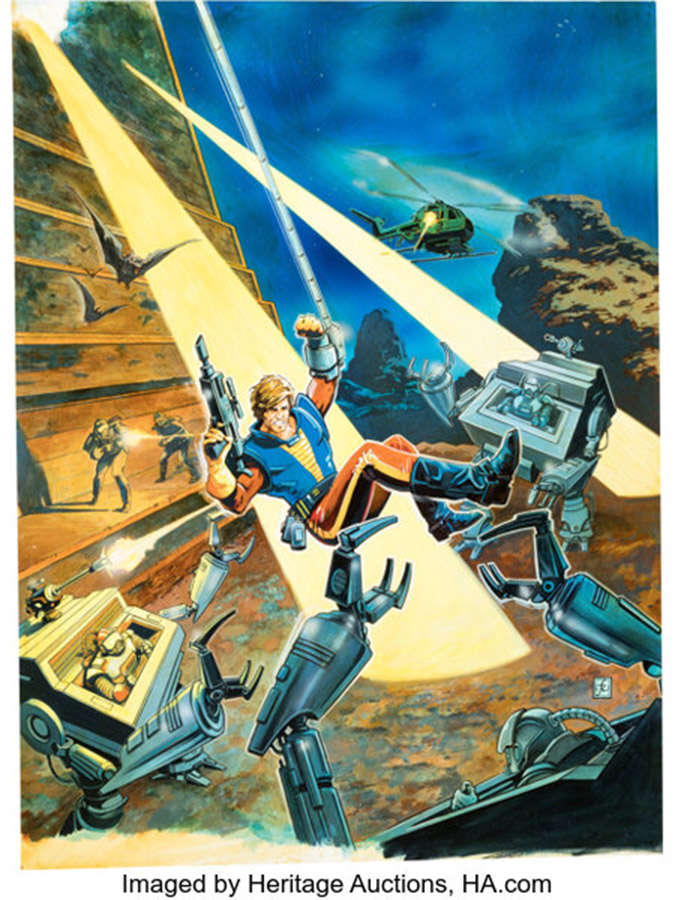 Frank Cirocco Bionic Commando Nintendo Entertainment System Original Painted Box Art (Capcom, 1988)