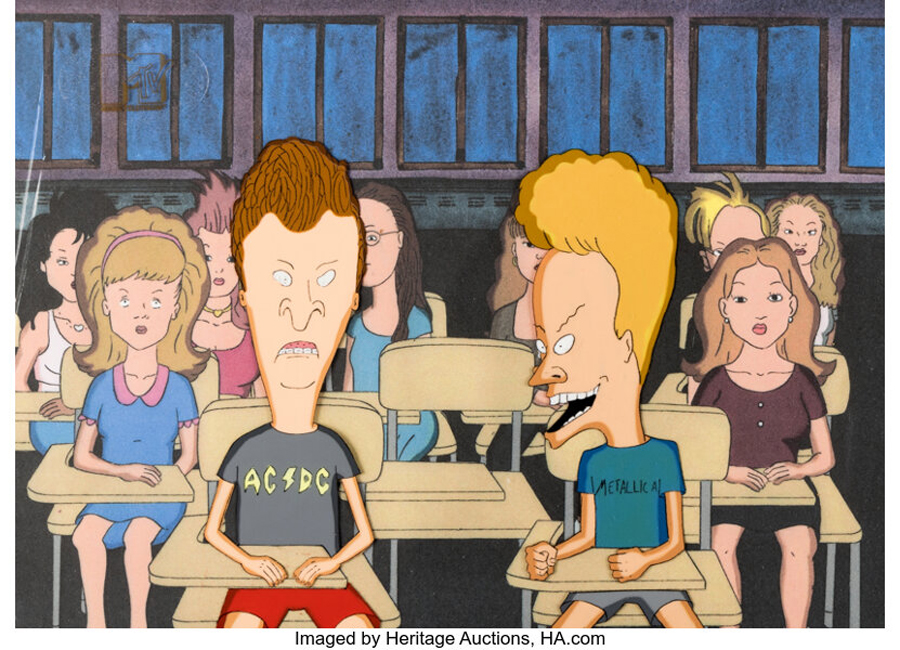 Beavis and Butt-Head Just for Girls Production Cel (MTV, c. 1993-97)