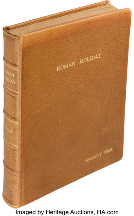 Gregory Peck - Personal book-bound presentation script for Roman Holiday (Paramount, 1953)