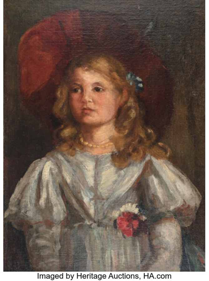 Helena de Kay Gilder (American, 1846-1916). Portrait of Dorothea. Oil on canvas