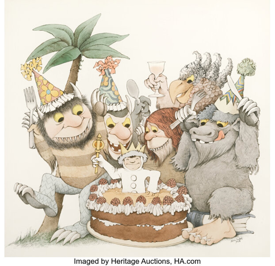 Maurice Sendak (American, 1928-2012) Let the Wild Rumpus Start! (Happy Birthday Wild Things!)