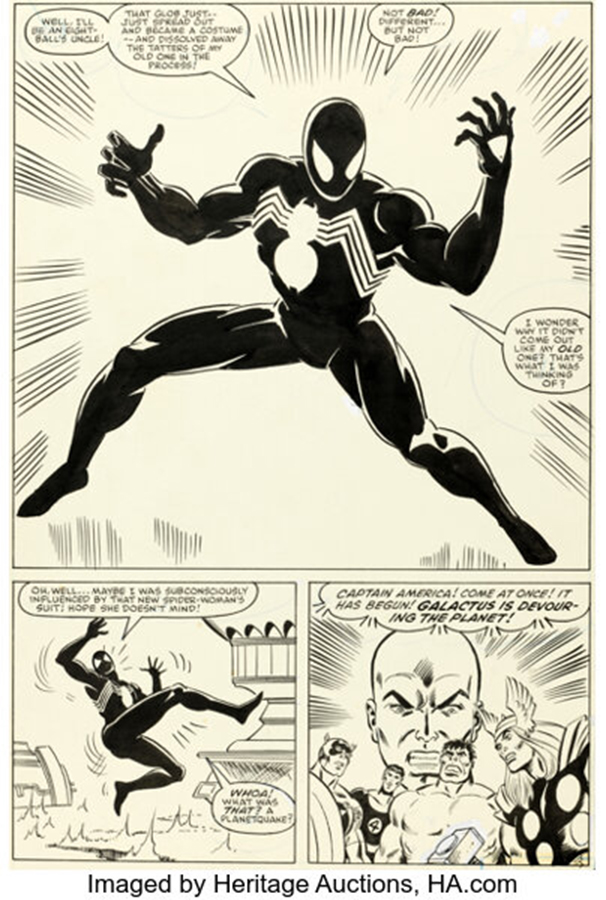 Mike Zeck and Others Marvel Super-Heroes Secret Wars #8 Story Page 25 Black Costume-Venom Original Art (Marvel, 1984)