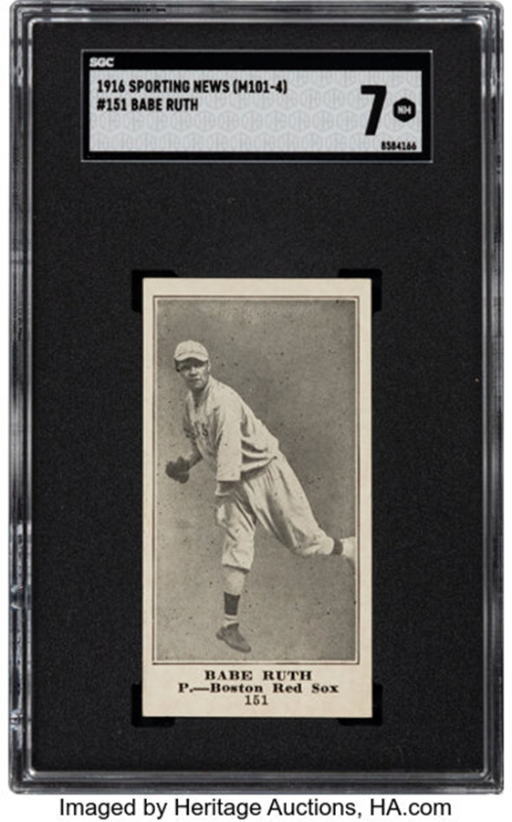 Babe Ruth & Lou Gehrig Sporting News Promo Reprint Card – Glossy, Off Center