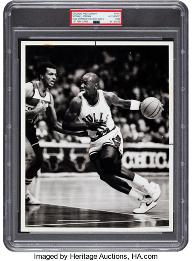 1984 Michael Jordan Original Photograph from First NBA Game, PSA DNA Type 1