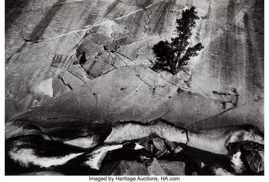 Ansel Adams (American, 1902-1984). Juniper, Cliffs, and River, Upper Merced River Canyon, Yosemite, California