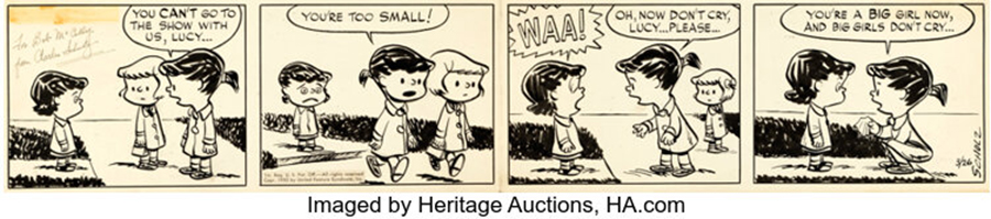 Charles Schulz Peanuts Daily Comic Strip Original Art daily 3-26-1952 (United Features Syndicate, 1952)