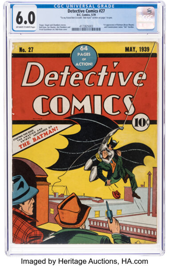 Detective Comics #27 (DC, 1939) CGC FN 6.0 Off-white to white pages