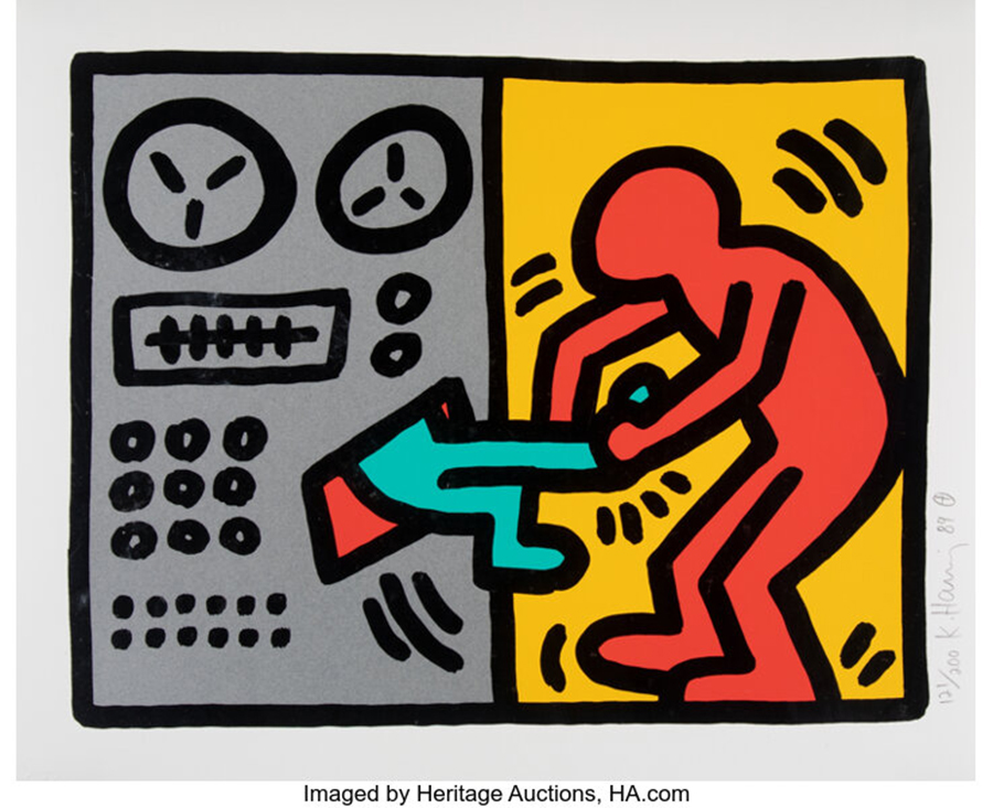 Keith Haring (1958-1990). Pop Shop III, set of 4, 1989