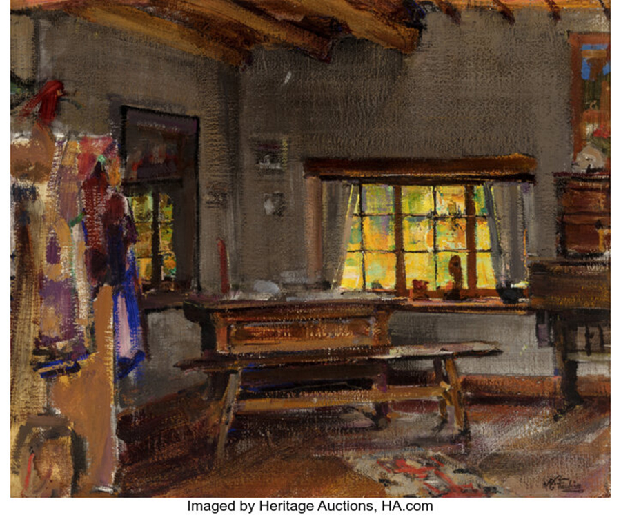 Nicolai Fechin (Russian-American, 1881-1955) Taos Studio Interior