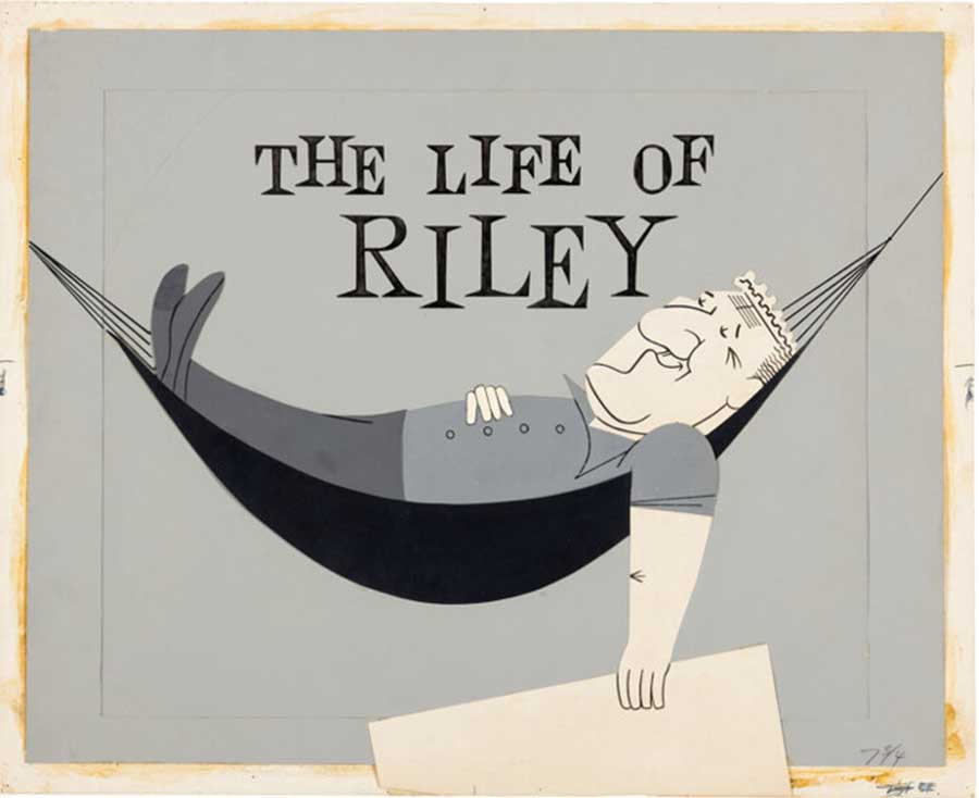 Original Title Card for The Life of Riley (NBC TV, 1953).