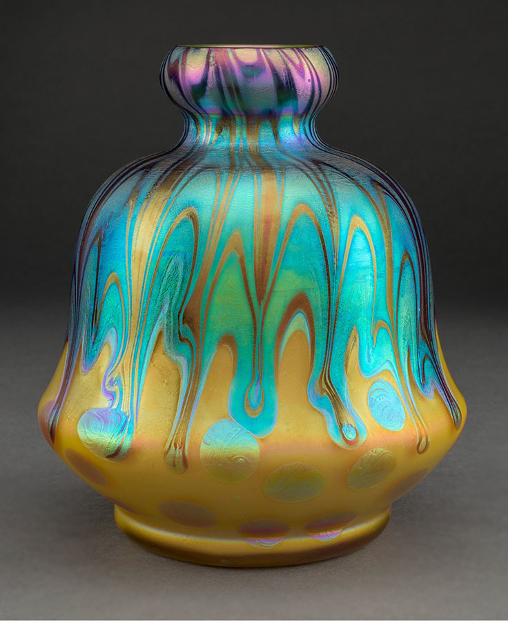 Fine Franz Hofstötter for Loetz Phaenomen (Gre 2/314) Glass Vase, circa 1902