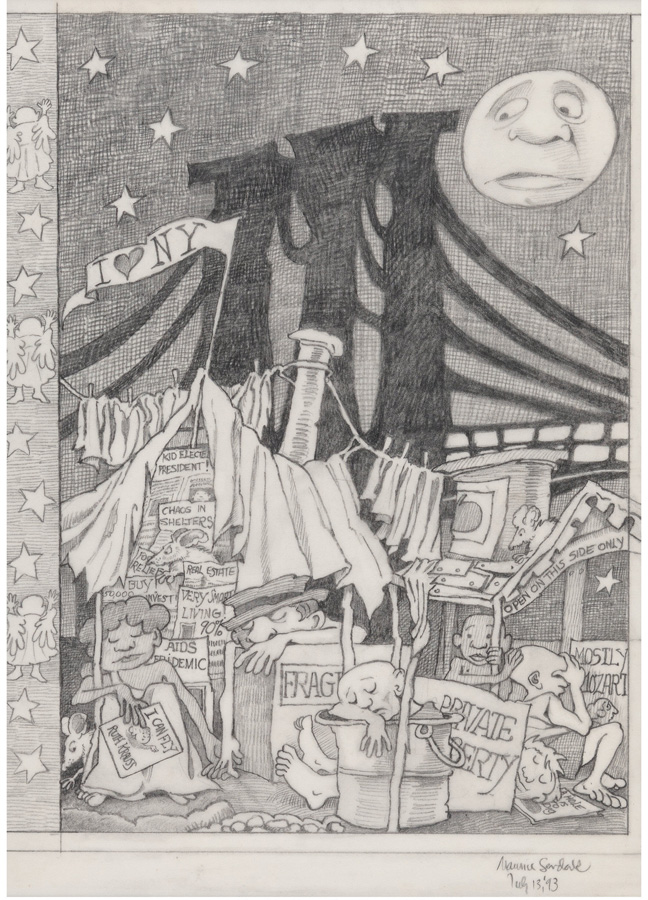 Maurice Sendak (American, 1928-2012) We Are All in the Dumps with Jack and Guy, The New Yorker cover study, 1993