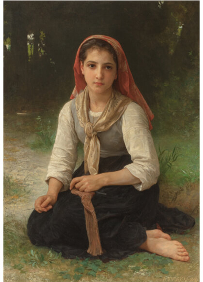 William Adolphe Bouguereau (French, 1825-1905). Bergère (Shepherdess), 1888