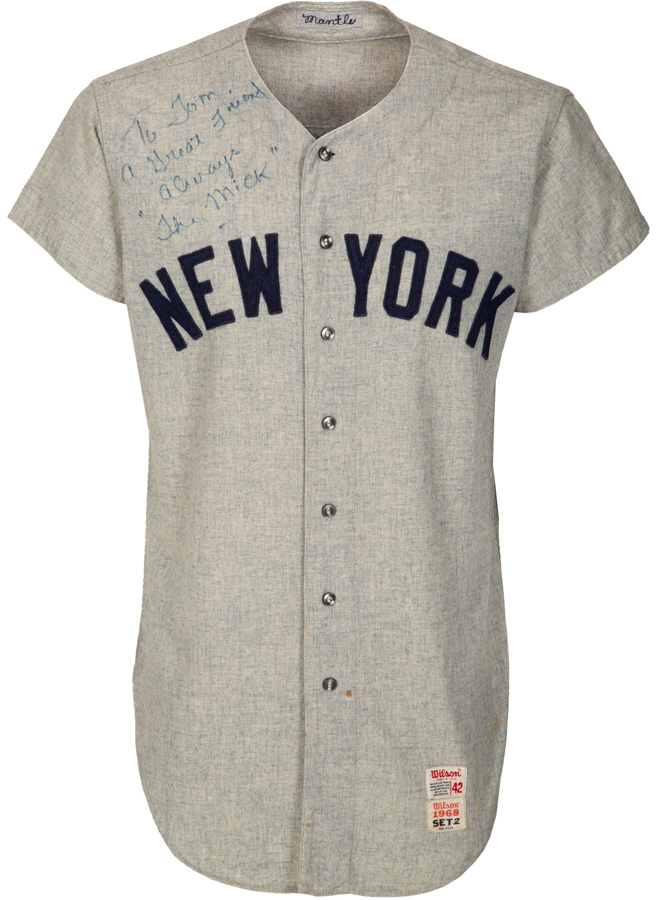 Mickey Mantle’s last New York Yankees game-worn jersey. 