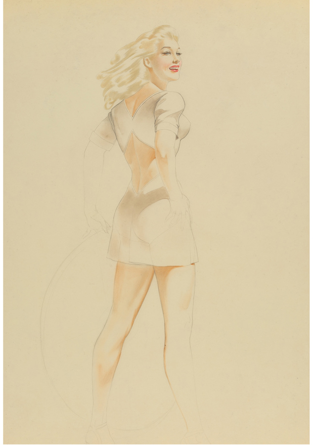 Blonde in a White Dress study