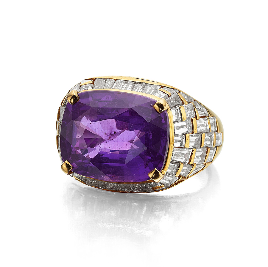 Bvlgari Ceylon Purple Sapphire, Diamond and Gold Ring