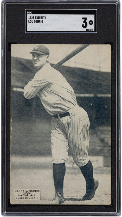 1925 Exhibits Lou Gehrig SGC VG 3