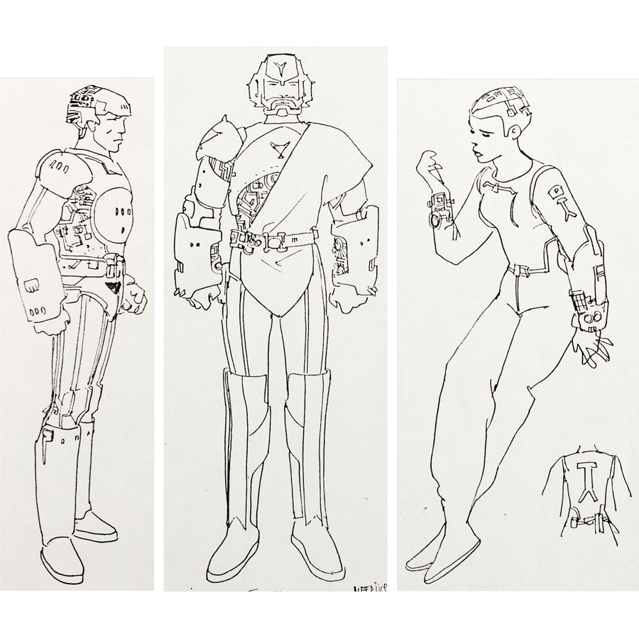 Tron Concept Design Sketches by Moebius