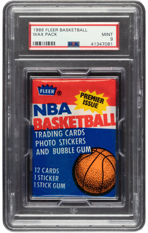 1986 Fleer Basketball Unopened Wax Pack PSA Mint 9 - Michael Jordan Rookie