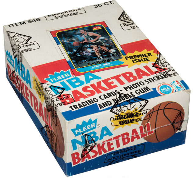 1986 Fleer Basketball Wax Box With 36 Unopened Packs