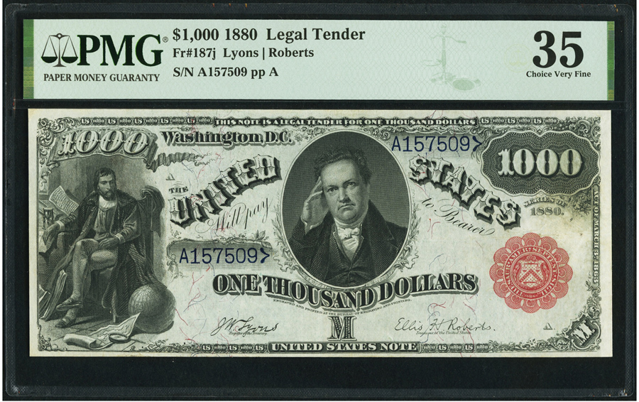 $1,000 1880 Legal Tender 1