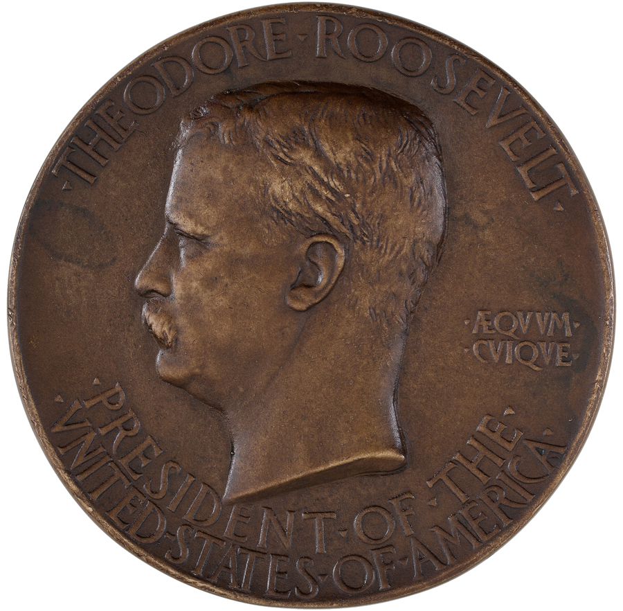 Saint Gaudens Roosevelt Inaugural Medal Front
