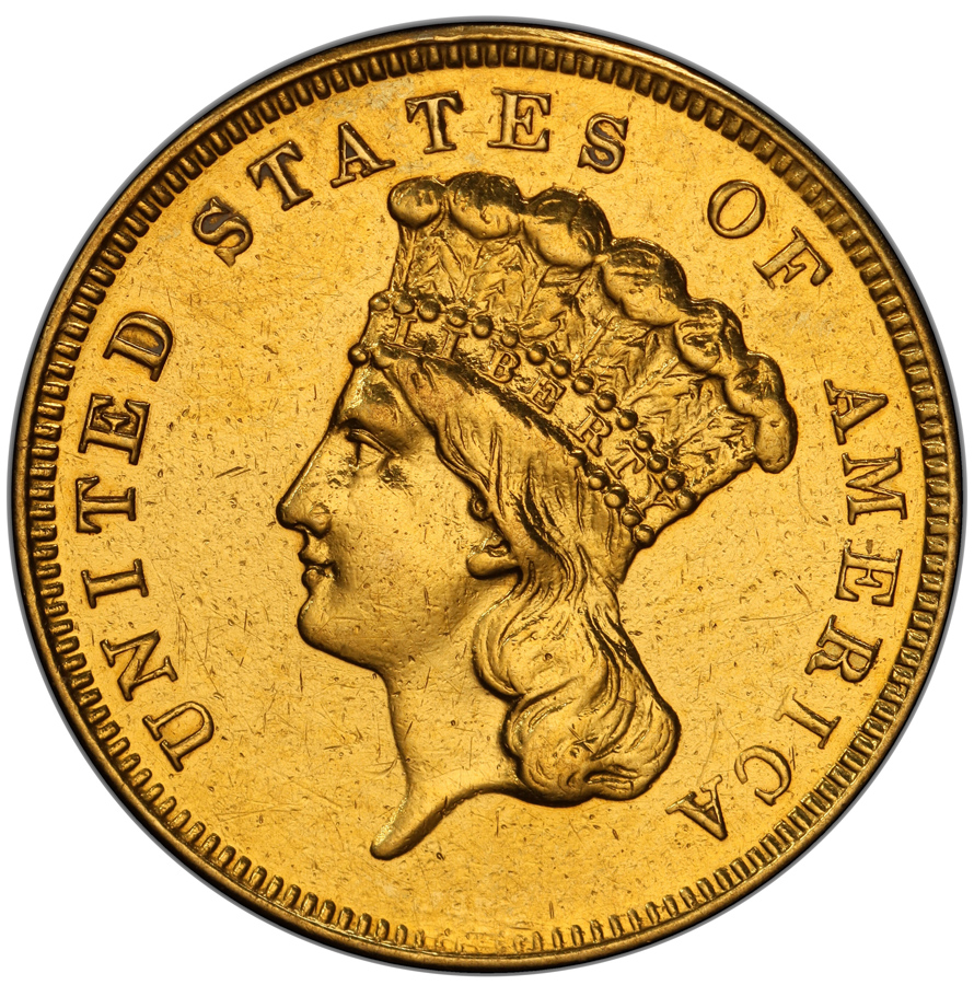 1870-S Three Dollar Gold 1