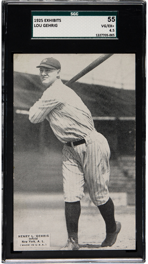 1925 Exhibits Lou Gehrig Rookie