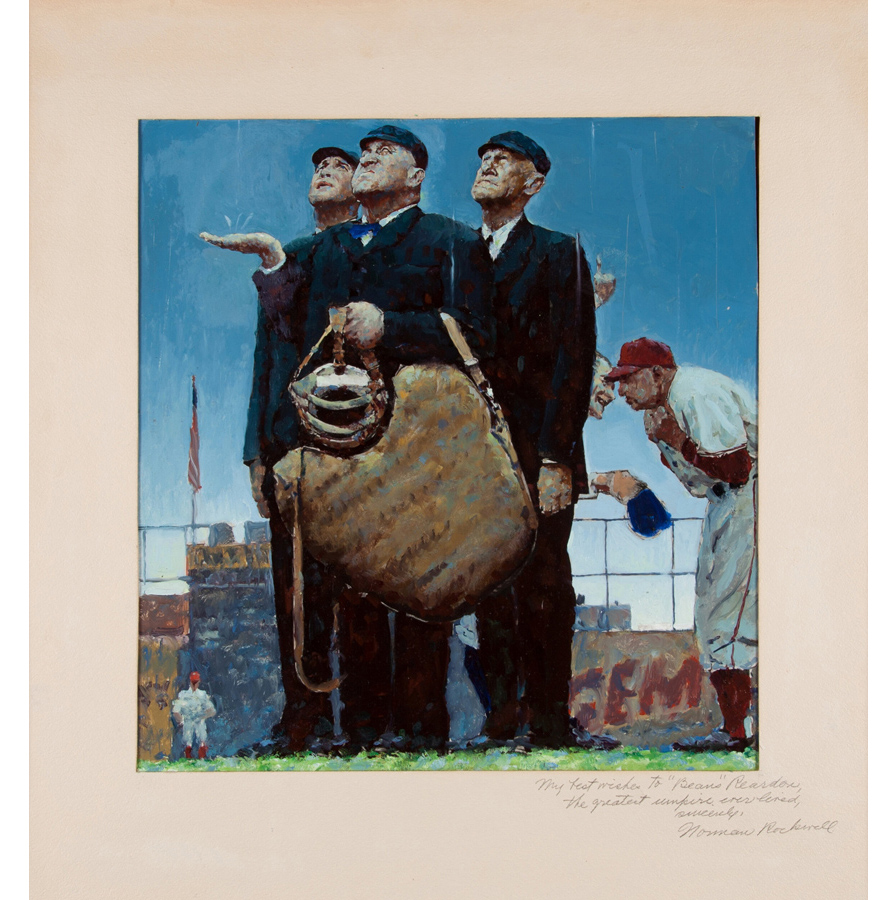 1948 Original Study for Tough Call by Norman Rockwell