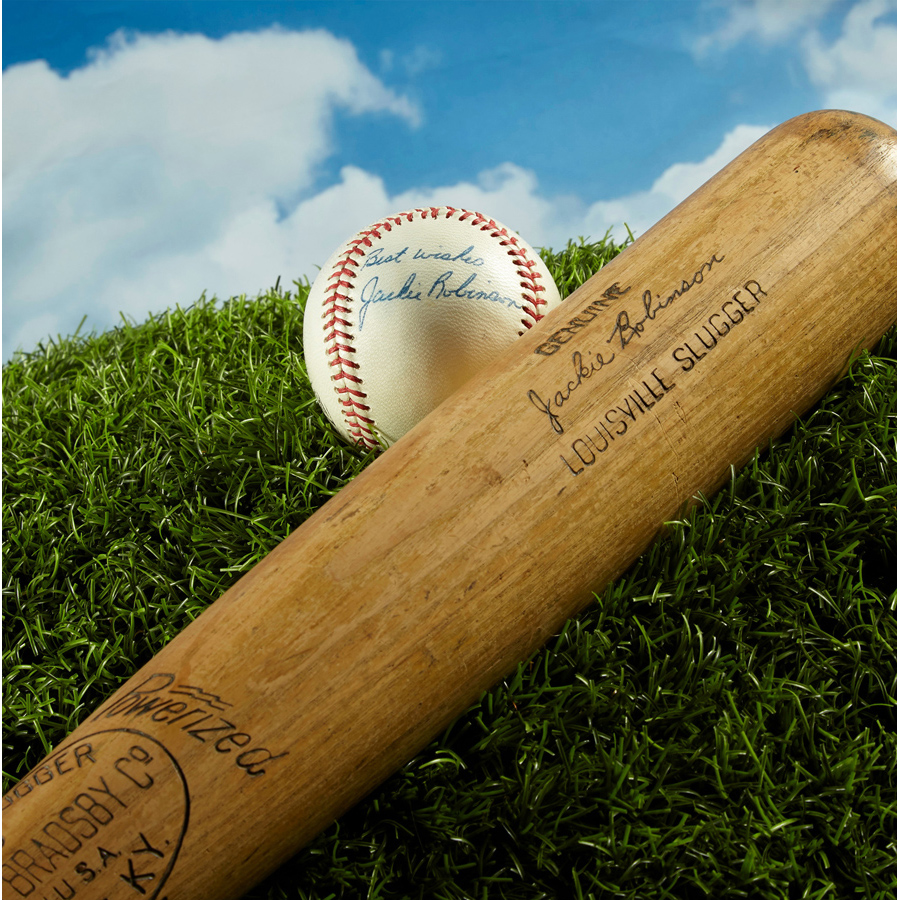 1960s Jackie Robinson Single Signed Baseball