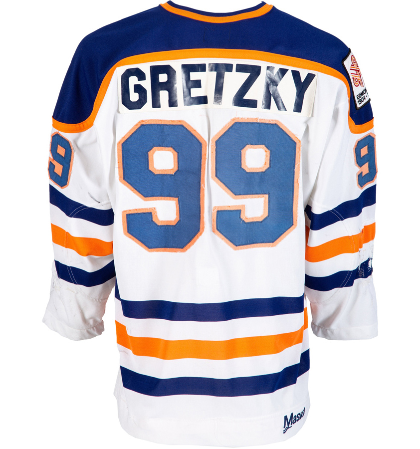 1979-80 Wayne Gretzky Game Worn Edmonton Oilers Rookie Jersey BACK
