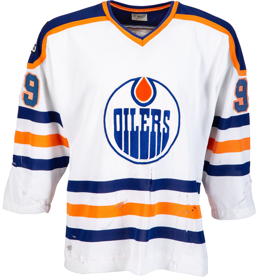 1979-80 Wayne Gretzky Game Worn Edmonton Oilers Rookie Jersey FRONT