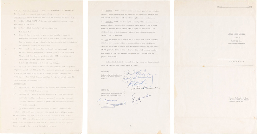 Beatles Contract